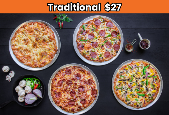 Traditional pizza package